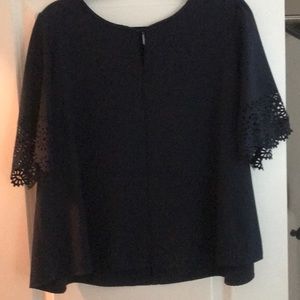 XL Navy Blue Blouse with cute sleeve details